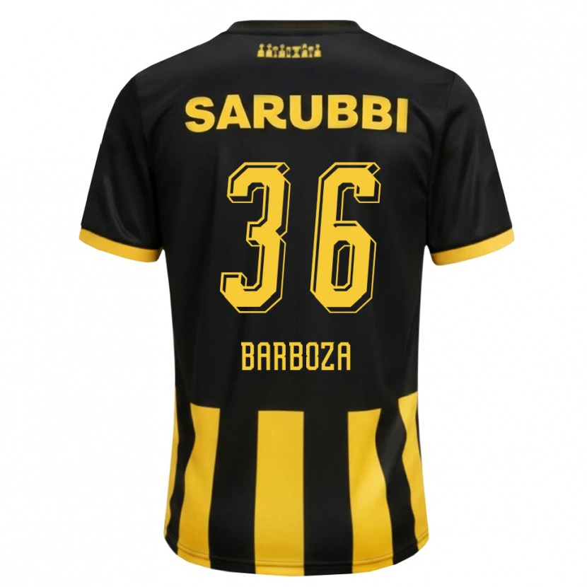 DanxenキッズBrian Barboza#36黒 黄色ホームシャツ2026/27ジャージーユニフォーム