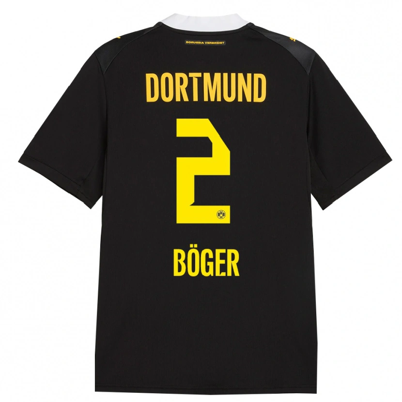 DanxenキッズMia Böger#2ブラック レッド イエローアウェイシャツ2026/27ジャージーユニフォーム