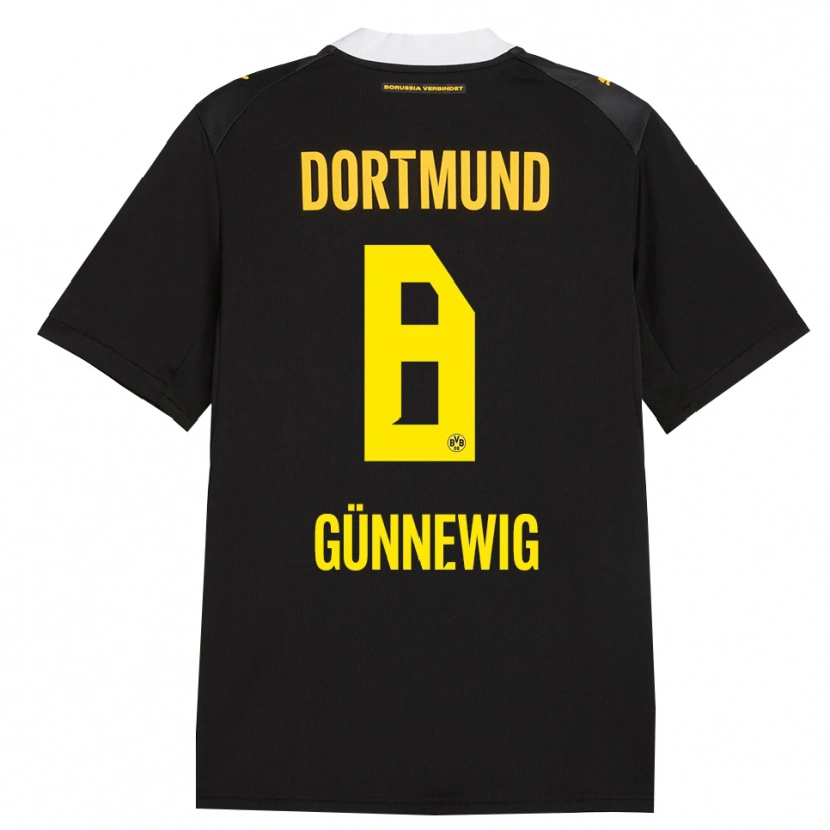 DanxenキッズNoreen Günnewig#8ブラック レッド イエローアウェイシャツ2026/27ジャージーユニフォーム