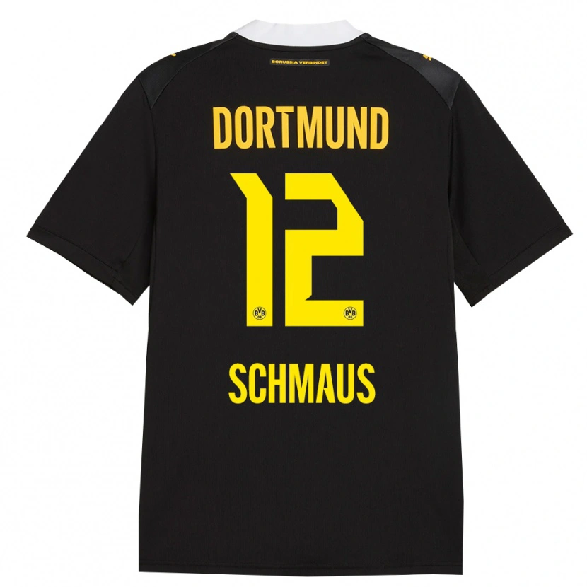 DanxenキッズMassimiliano Schmaus#12ブラック レッド イエローアウェイシャツ2026/27ジャージーユニフォーム