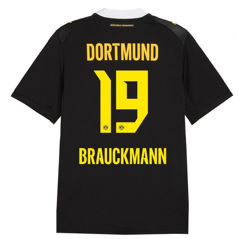 DanxenキッズMats Brauckmann#19ブラック レッド イエローアウェイシャツ2026/27ジャージーユニフォーム