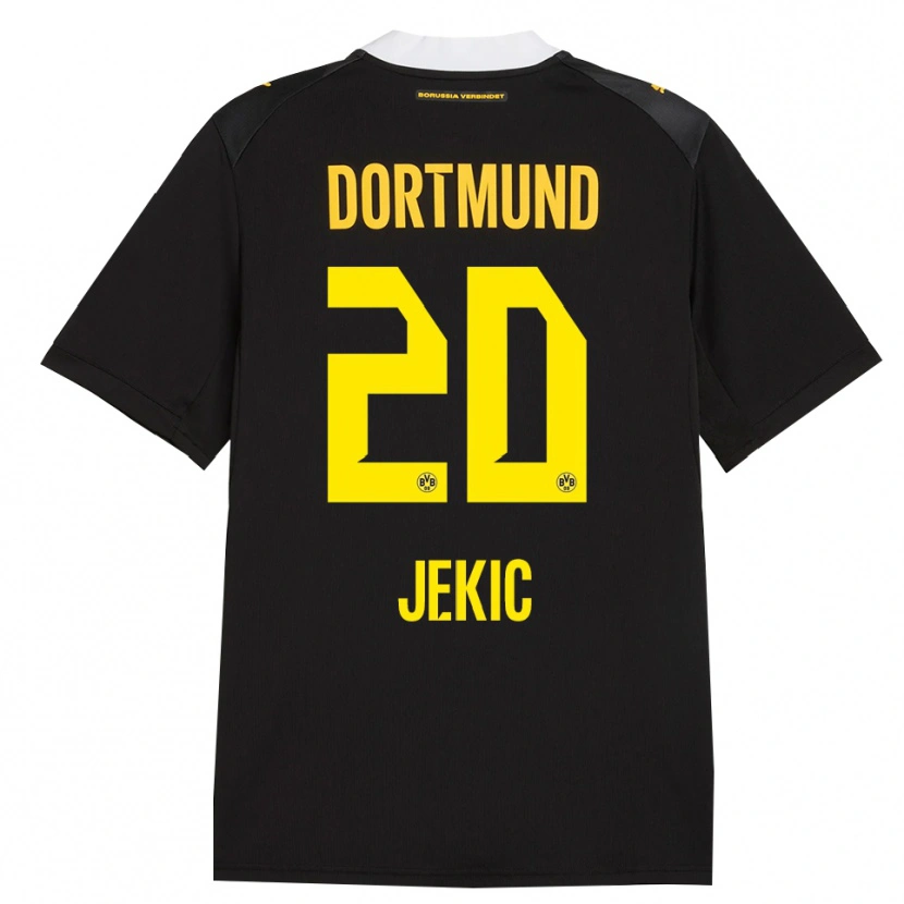 DanxenキッズNikola Jekic#20ブラック レッド イエローアウェイシャツ2026/27ジャージーユニフォーム