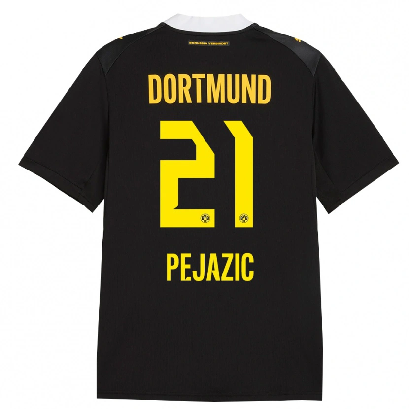 DanxenキッズMario Pejazic#21ブラック レッド イエローアウェイシャツ2026/27ジャージーユニフォーム