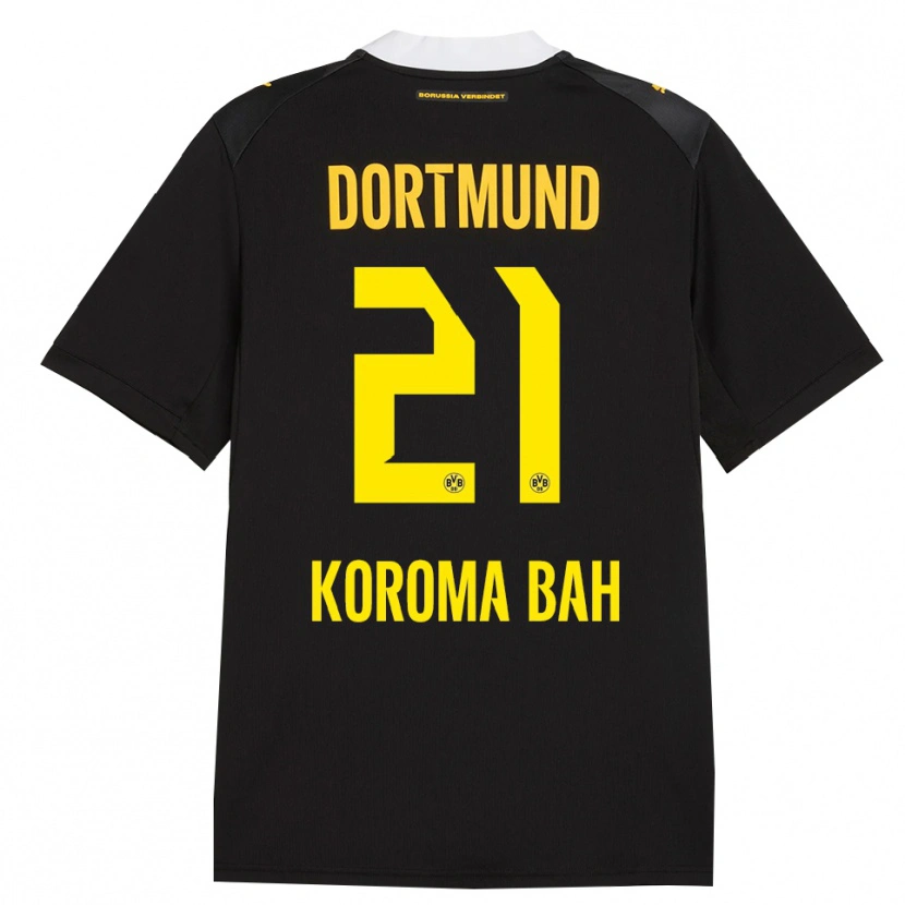 DanxenキッズSeptimus Koroma Bah#21ブラック レッド イエローアウェイシャツ2026/27ジャージーユニフォーム