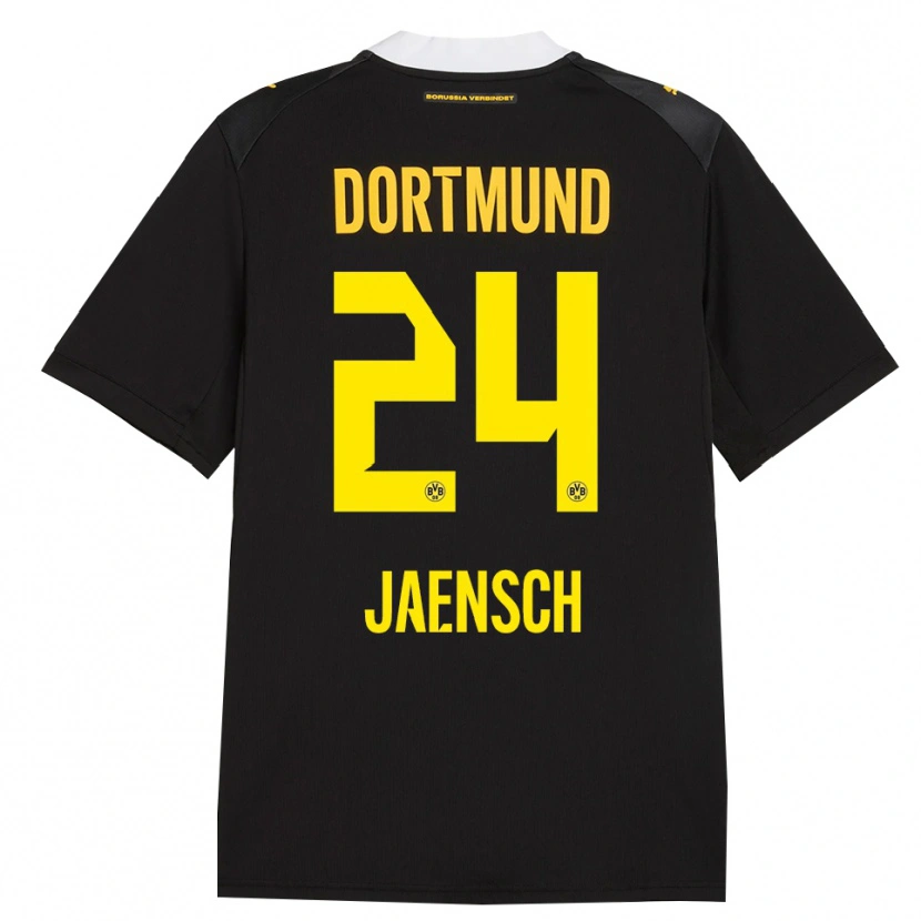 DanxenキッズJohann Jaensch#24ブラック レッド イエローアウェイシャツ2026/27ジャージーユニフォーム