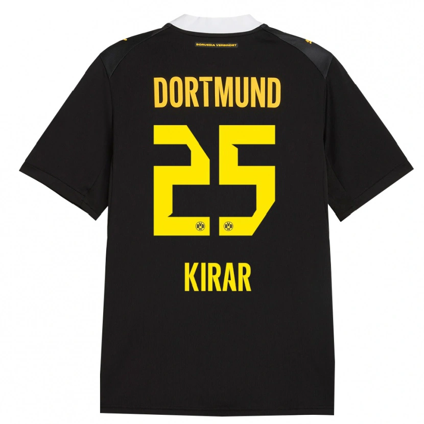 DanxenキッズEmre Kirar#25ブラック レッド イエローアウェイシャツ2026/27ジャージーユニフォーム
