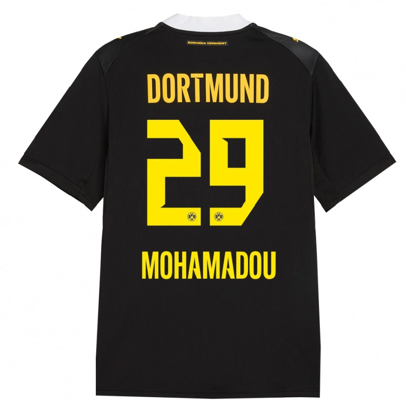 DanxenキッズHamzath Mohamadou#29ブラック レッド イエローアウェイシャツ2026/27ジャージーユニフォーム