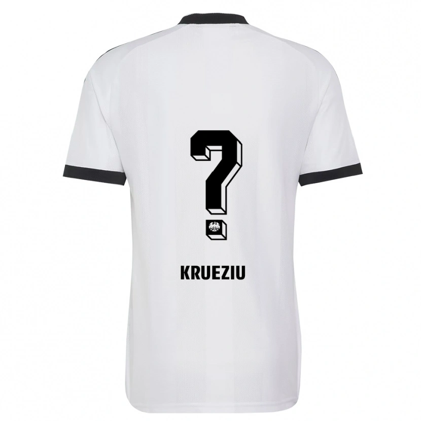 DanxenキッズRahman Krueziu#0ブラック ホワイトアウェイシャツ2026/27ジャージーユニフォーム