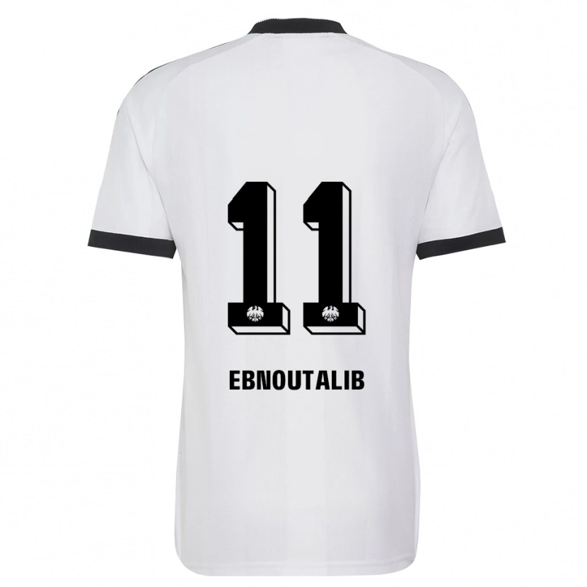 DanxenキッズYounes Ebnoutalib#11ブラック ホワイトアウェイシャツ2026/27ジャージーユニフォーム