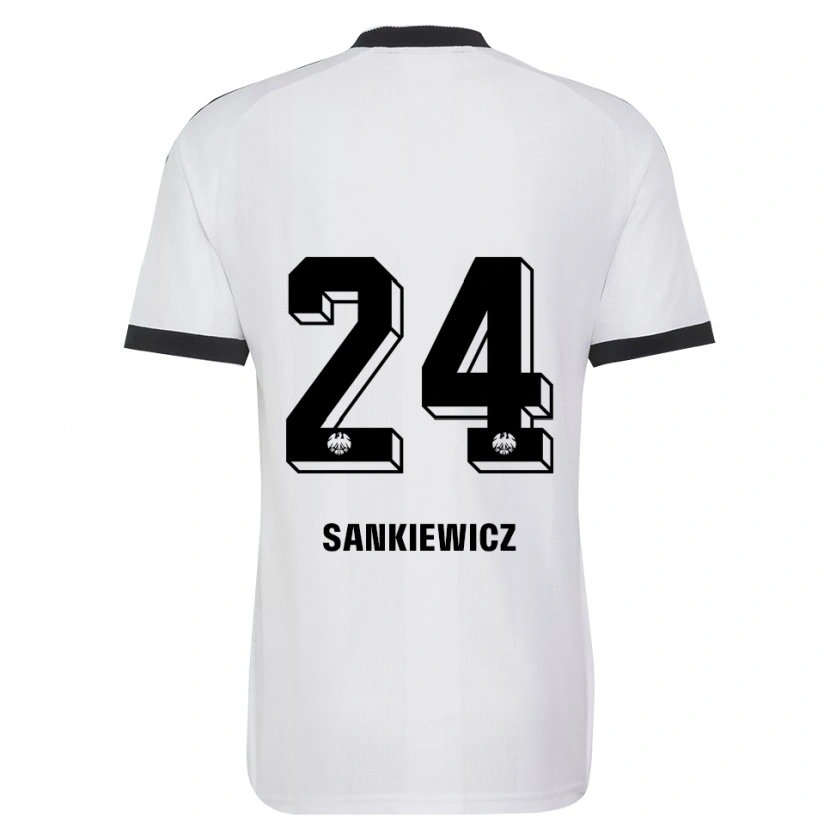 DanxenキッズDawid Sankiewicz#24ブラック ホワイトアウェイシャツ2026/27ジャージーユニフォーム