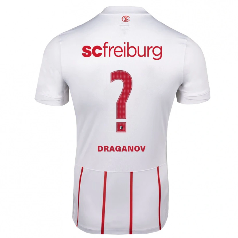 DanxenキッズBrayan Draganov#0ホワイト レッド イエローアウェイシャツ2026/27ジャージーユニフォーム