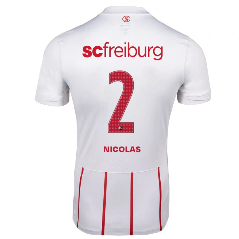 DanxenキッズNicolas Schnerring#2ホワイト レッド イエローアウェイシャツ2026/27ジャージーユニフォーム