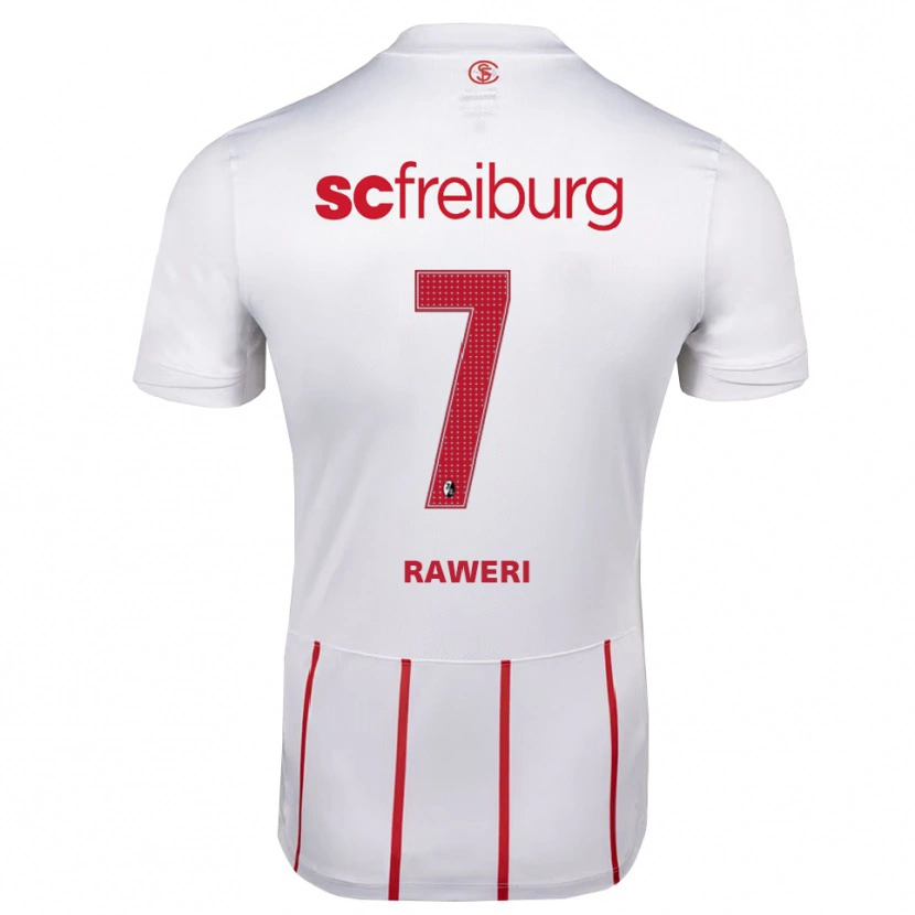 DanxenキッズKrish Raweri#7ホワイト レッド イエローアウェイシャツ2026/27ジャージーユニフォーム