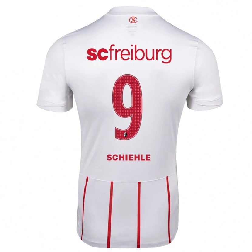DanxenキッズYanis Schiehle#9ホワイト レッド イエローアウェイシャツ2026/27ジャージーユニフォーム