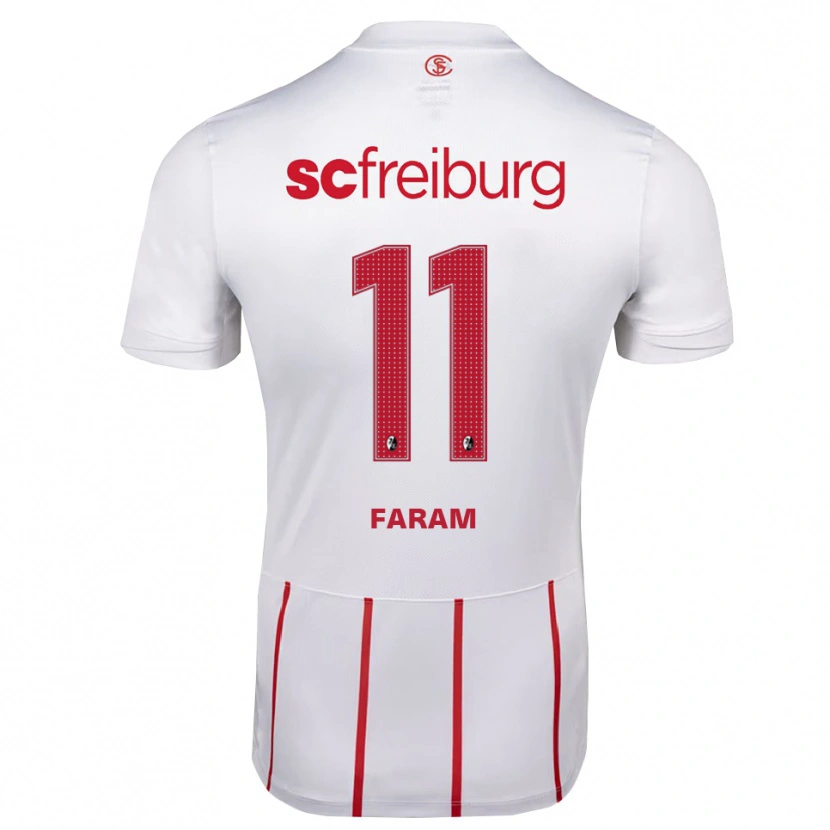 DanxenキッズDjamal Faram#11ホワイト レッド イエローアウェイシャツ2026/27ジャージーユニフォーム