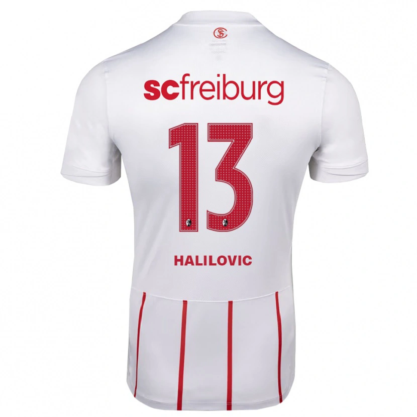 DanxenキッズAnel Halilovic#13ホワイト レッド イエローアウェイシャツ2026/27ジャージーユニフォーム