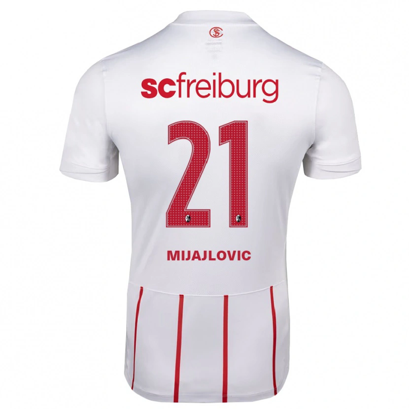 DanxenキッズMladen Mijajlovic#21ホワイト レッド イエローアウェイシャツ2026/27ジャージーユニフォーム