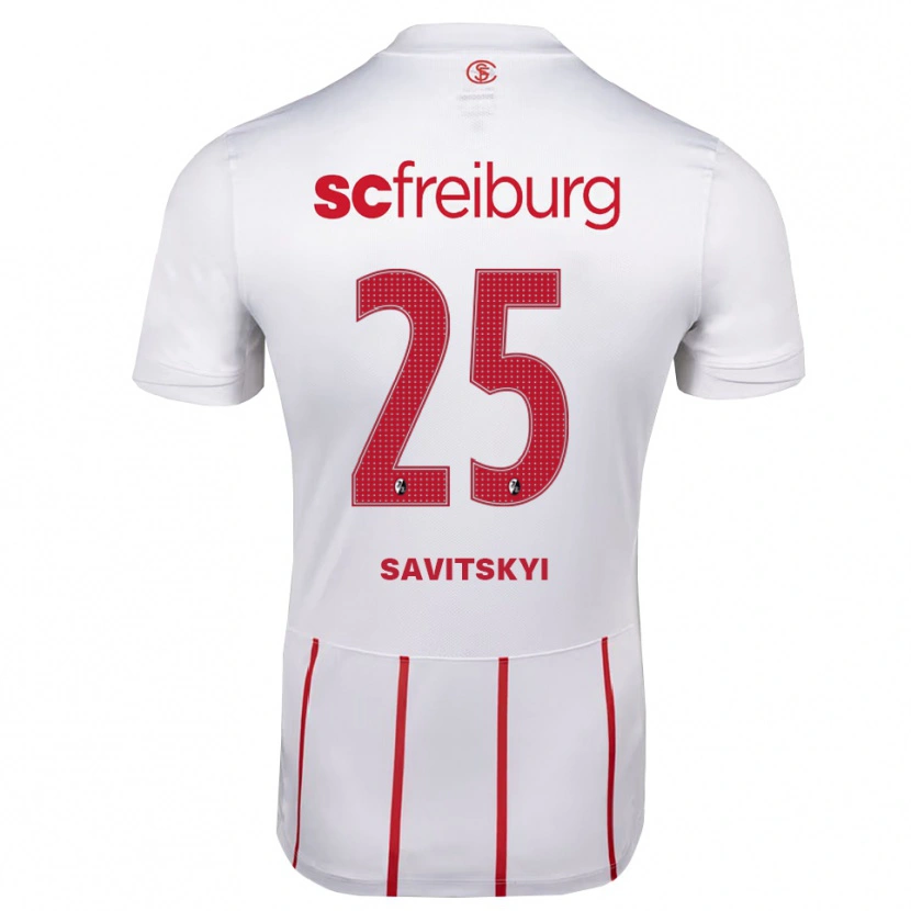 DanxenキッズKiril Savitskyi#25ホワイト レッド イエローアウェイシャツ2026/27ジャージーユニフォーム