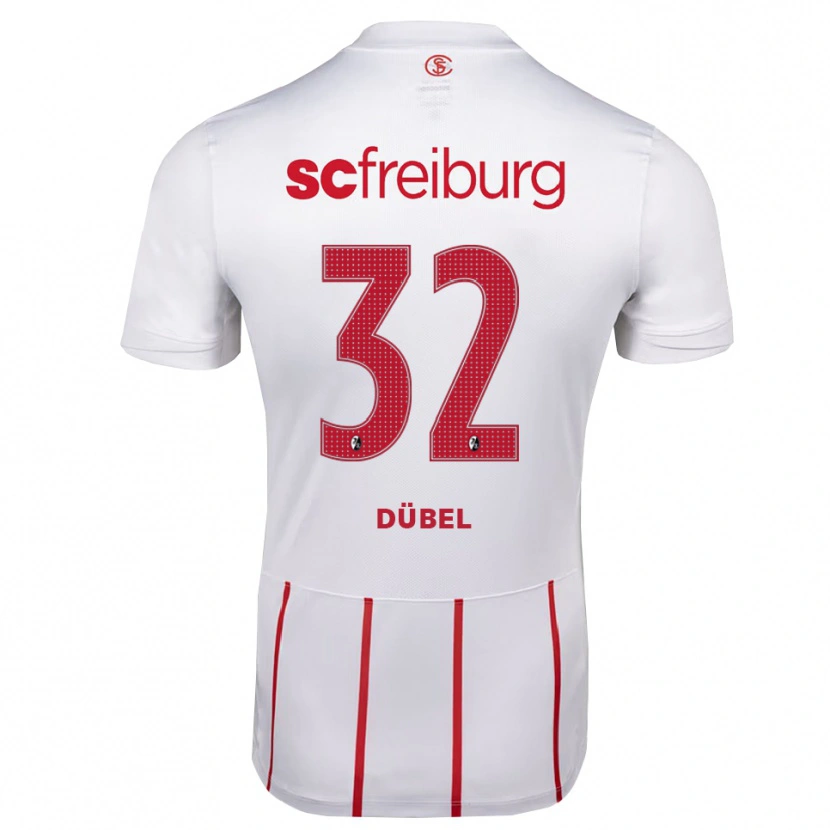 DanxenキッズSarah-Lisa Dübel#32ホワイト レッド イエローアウェイシャツ2026/27ジャージーユニフォーム