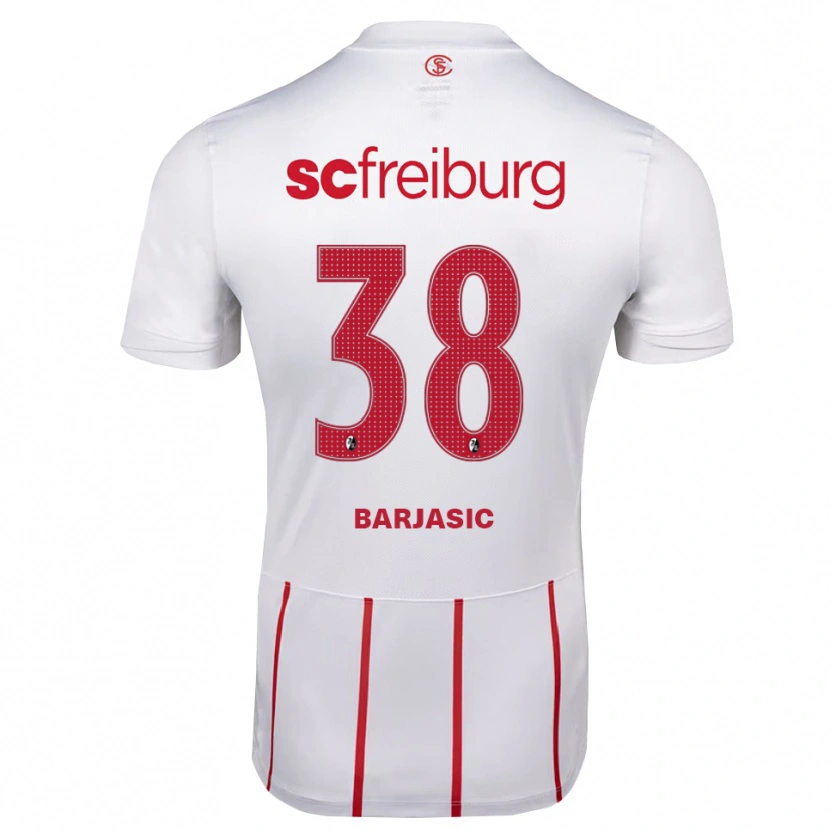 DanxenキッズJosip Barjasic#38ホワイト レッド イエローアウェイシャツ2026/27ジャージーユニフォーム