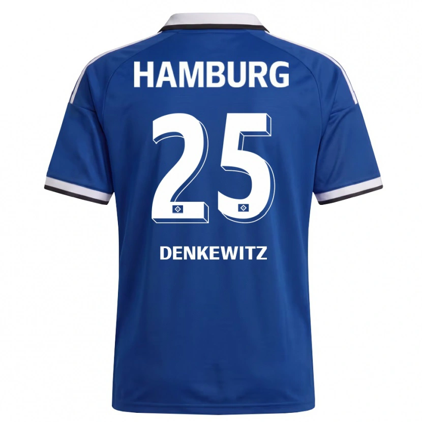 Danxenキッズニック・デンケヴィッツ#25ホワイト ブルーアウェイシャツ2026/27ジャージーユニフォーム