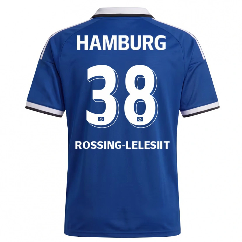 DanxenキッズAlexander Røssing-Lelesiit#38ホワイト ブルーアウェイシャツ2026/27ジャージーユニフォーム