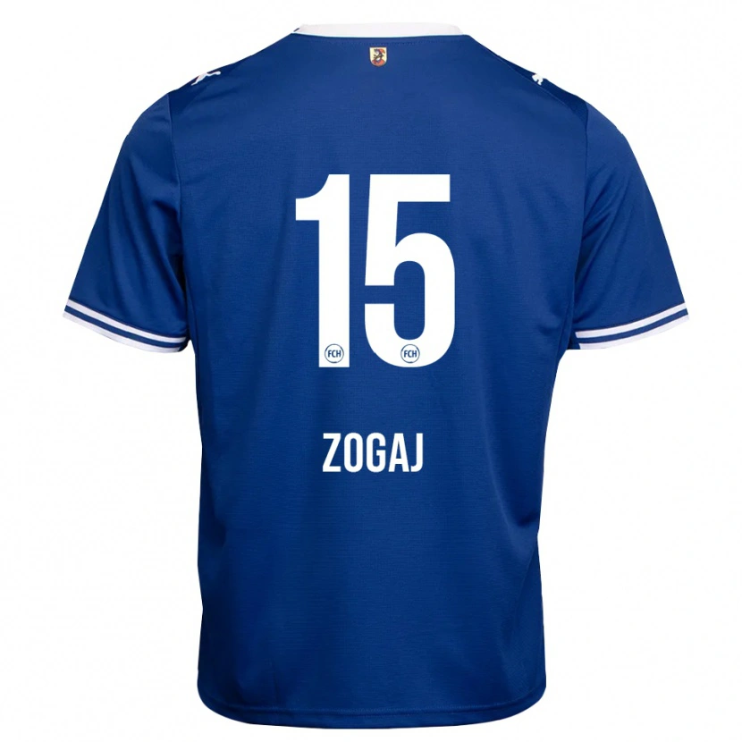 DanxenキッズNderim Zogaj#15ロイヤルブルー ホワイトアウェイシャツ2026/27ジャージーユニフォーム