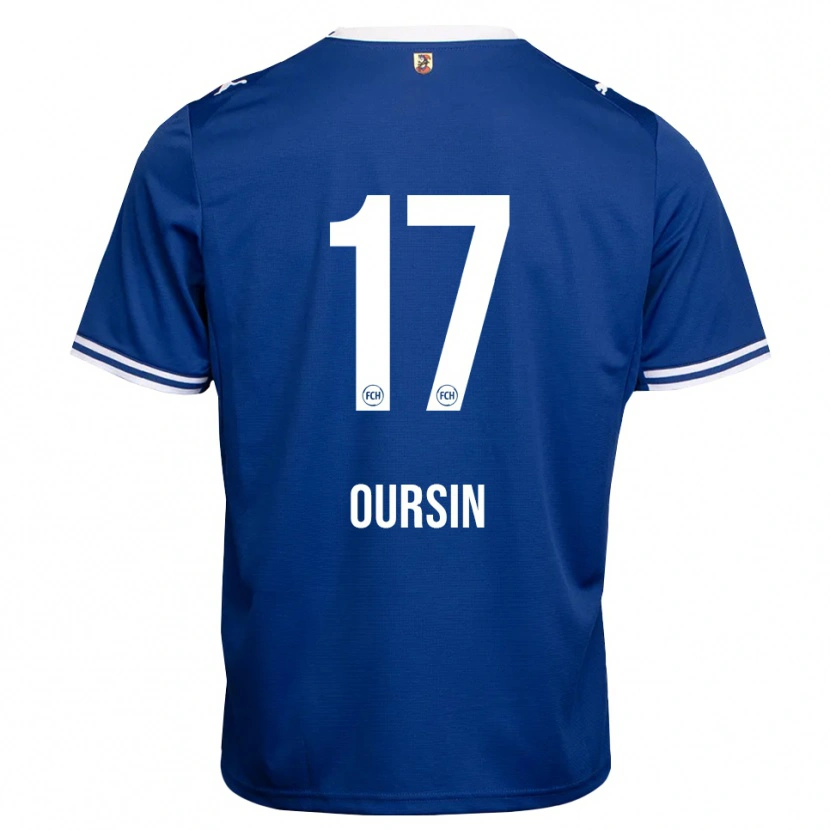 DanxenキッズFredrik Oursin#17ロイヤルブルー ホワイトアウェイシャツ2026/27ジャージーユニフォーム