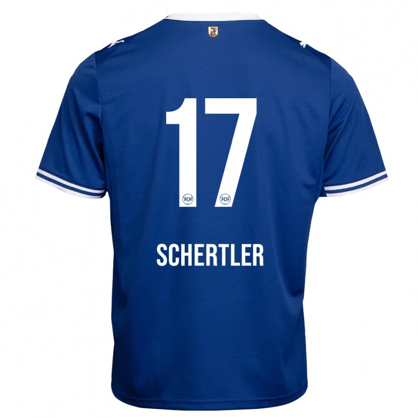 DanxenキッズFelix Schertler#17ロイヤルブルー ホワイトアウェイシャツ2026/27ジャージーユニフォーム