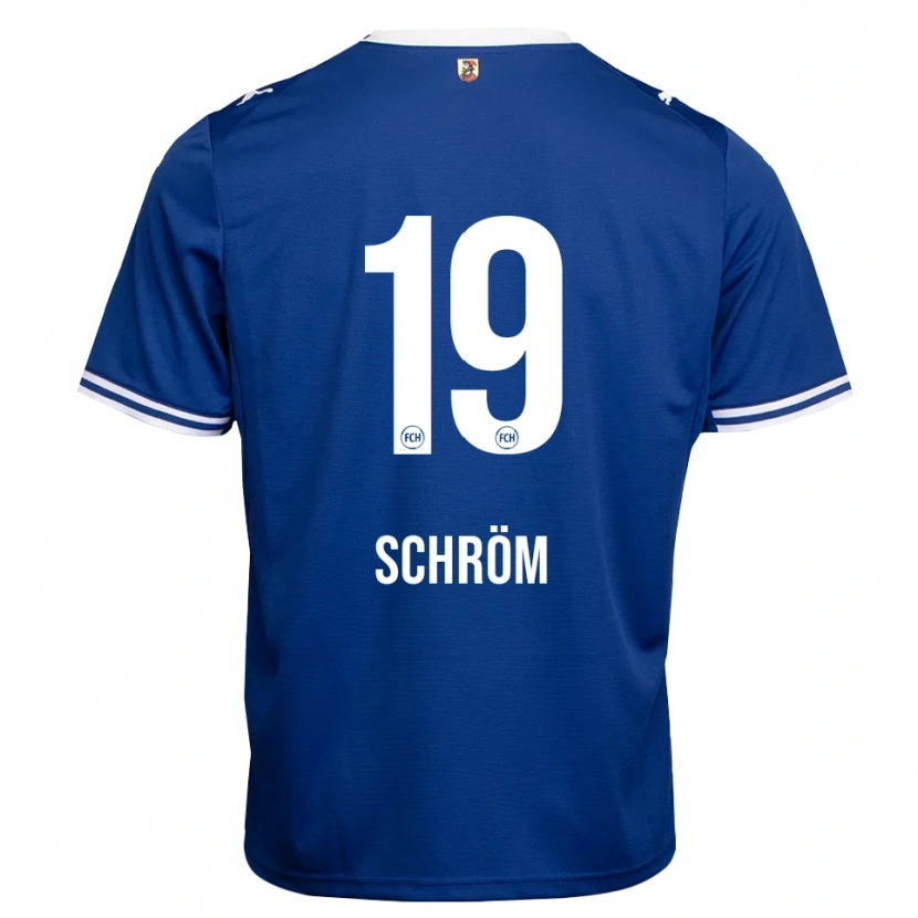 DanxenキッズAline Schröm#19ロイヤルブルー ホワイトアウェイシャツ2026/27ジャージーユニフォーム