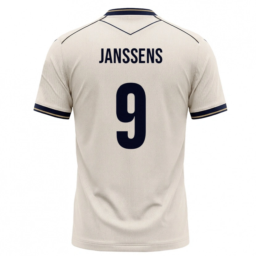 Danxenキッズジル・ヤンセンス#9オフホワイト インクブルーアウェイシャツ2026/27ジャージーユニフォーム