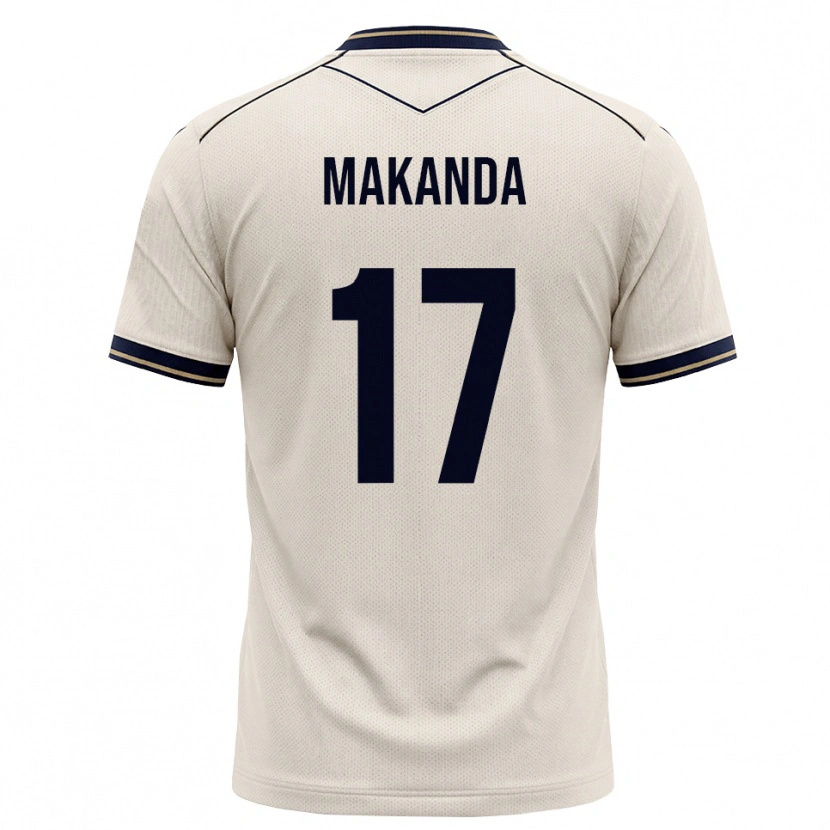 DanxenキッズBlessing Makanda#17オフホワイト インクブルーアウェイシャツ2026/27ジャージーユニフォーム