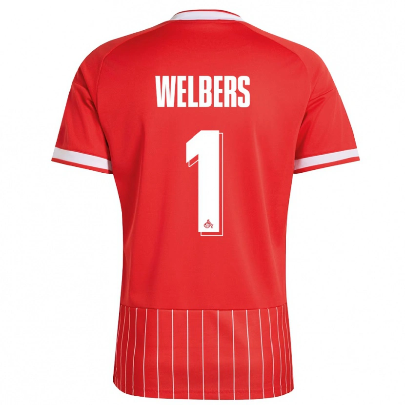 DanxenキッズJakob Welbers#1レッド ホワイト グリーンアウェイシャツ2026/27ジャージーユニフォーム