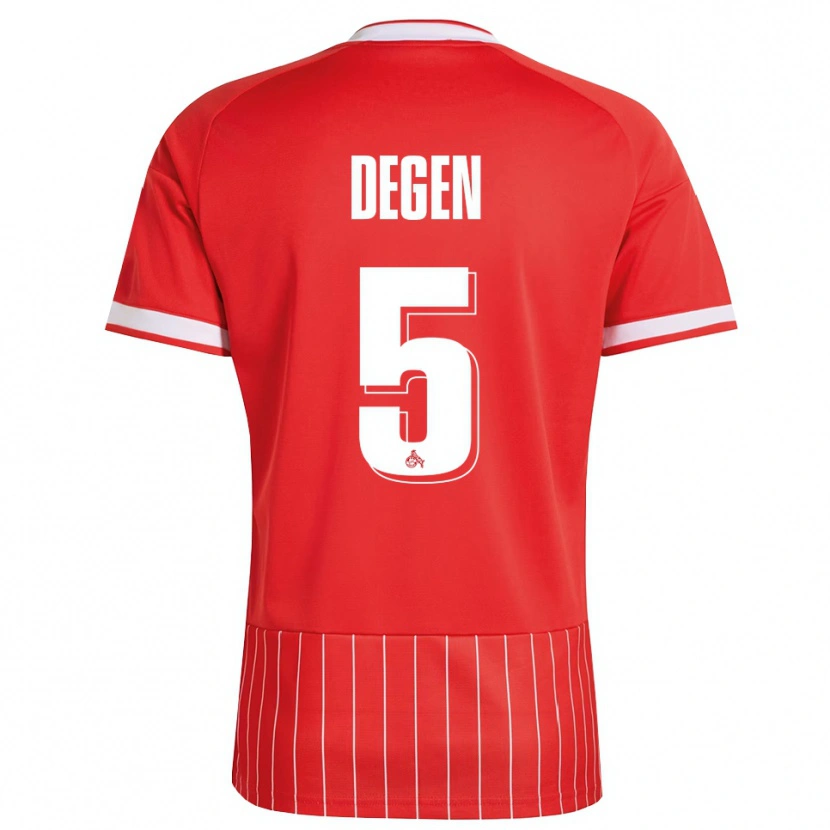 Danxenキッズセリーナ・デゲン#5レッド ホワイト グリーンアウェイシャツ2026/27ジャージーユニフォーム