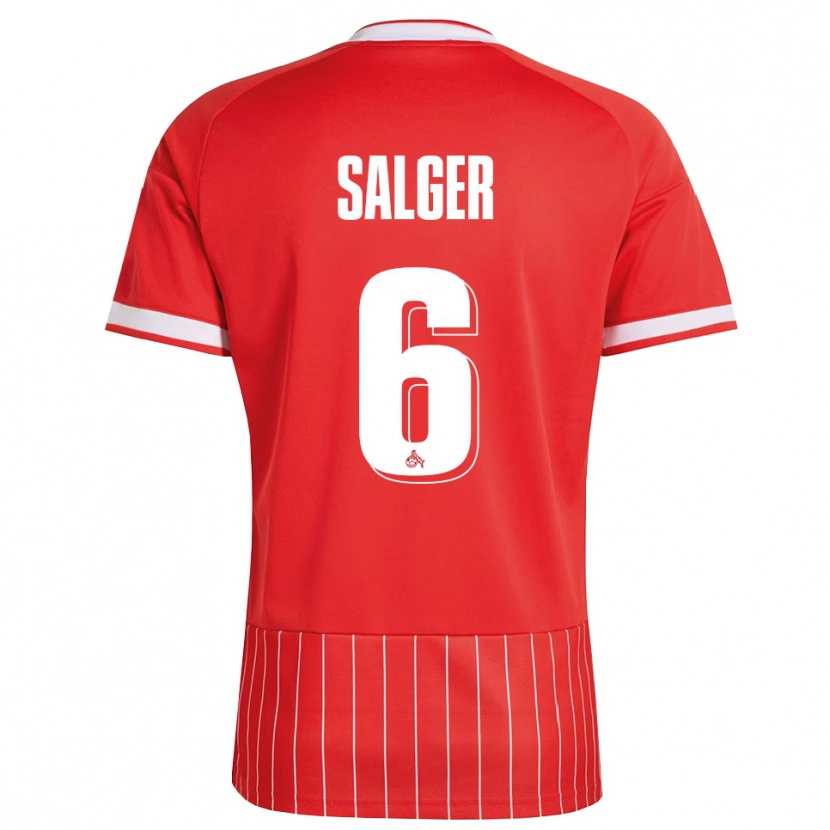 DanxenキッズStephan Salger#6レッド ホワイト グリーンアウェイシャツ2026/27ジャージーユニフォーム