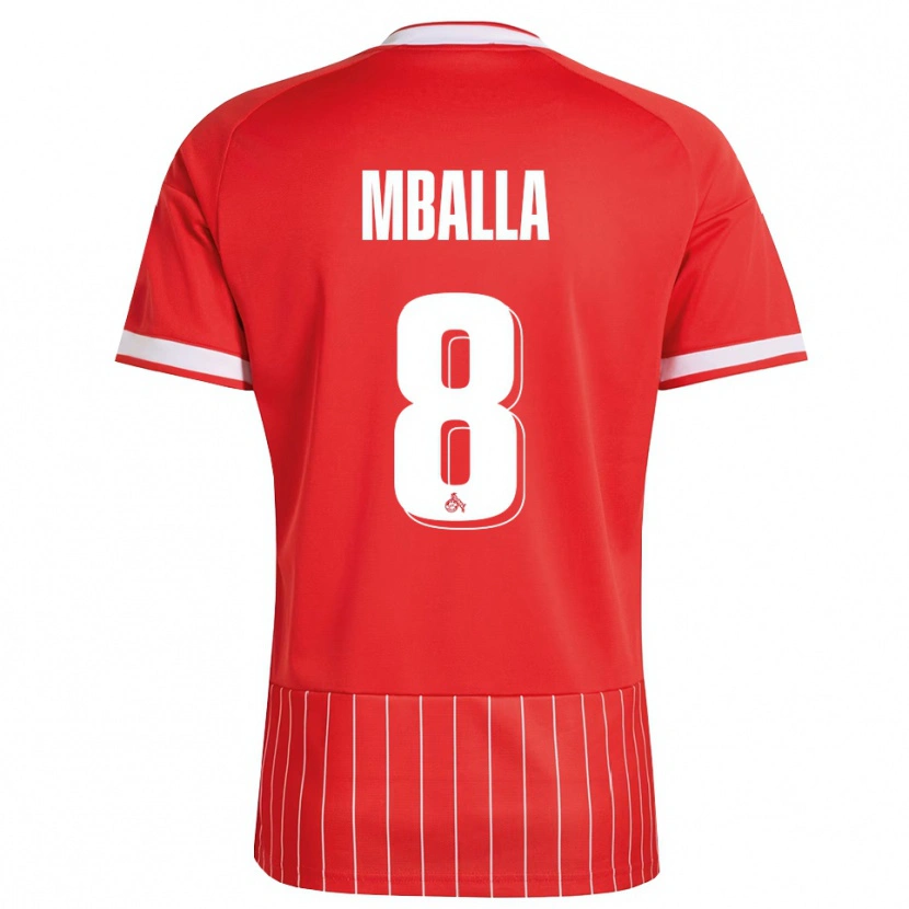 DanxenキッズLoiks Mballa#8レッド ホワイト グリーンアウェイシャツ2026/27ジャージーユニフォーム