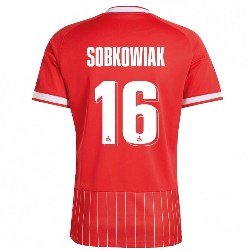 DanxenキッズJannis Sobkowiak#16レッド ホワイト グリーンアウェイシャツ2026/27ジャージーユニフォーム