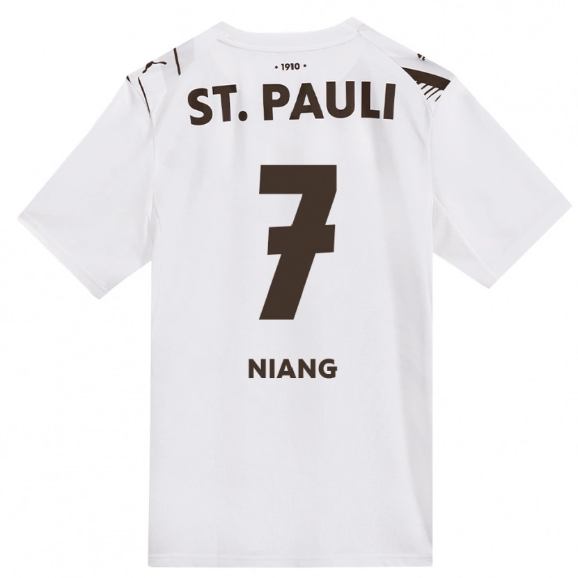 DanxenキッズYoussoupha Niang#7カフェ ホワイト レッドアウェイシャツ2026/27ジャージーユニフォーム