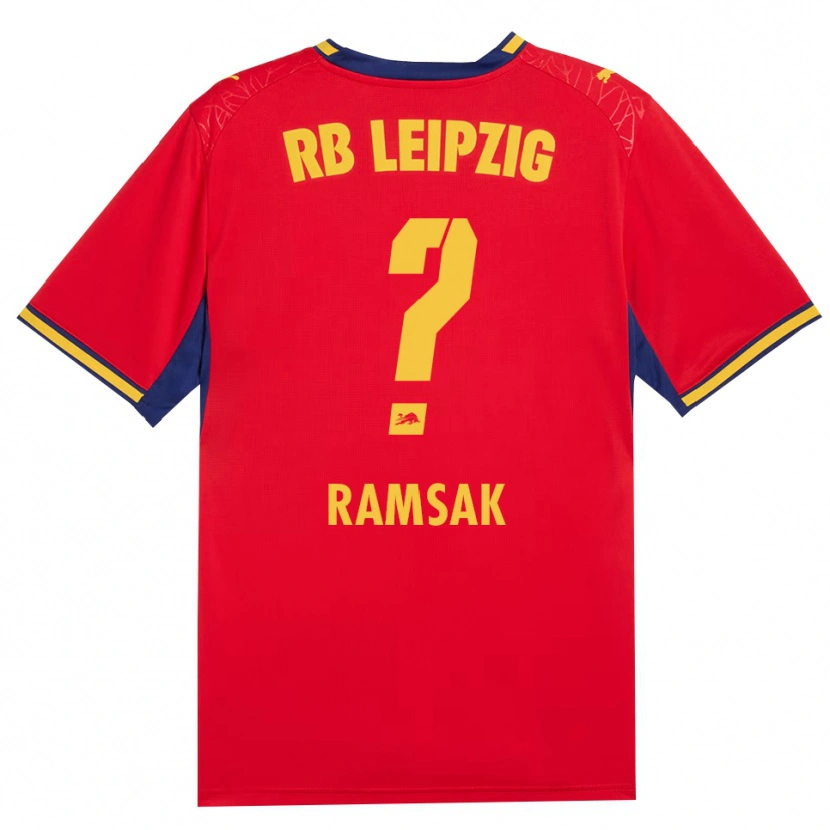 DanxenキッズRobert Ramsak#0レッド イエロー ロイヤルブルーアウェイシャツ2026/27ジャージーユニフォーム