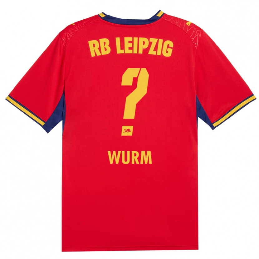 DanxenキッズSimon Wurm#0レッド イエロー ロイヤルブルーアウェイシャツ2026/27ジャージーユニフォーム