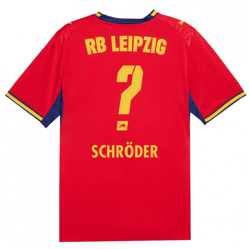 DanxenキッズLevin Schröder#0レッド イエロー ロイヤルブルーアウェイシャツ2026/27ジャージーユニフォーム