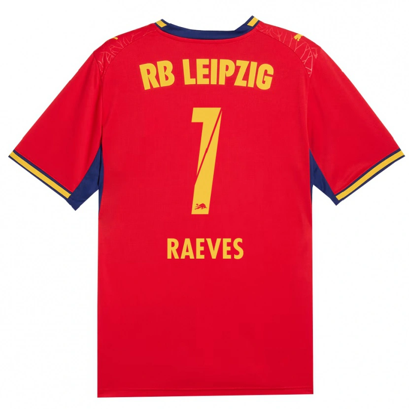 DanxenキッズDries Raeves#1レッド イエロー ロイヤルブルーアウェイシャツ2026/27ジャージーユニフォーム