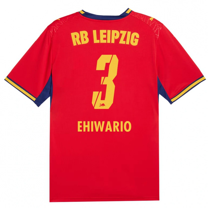 DanxenキッズNwabueze Ehiwario#3レッド イエロー ロイヤルブルーアウェイシャツ2026/27ジャージーユニフォーム