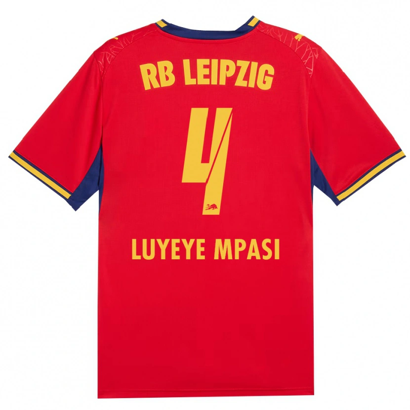 DanxenキッズSeal Luyeye Mpasi#4レッド イエロー ロイヤルブルーアウェイシャツ2026/27ジャージーユニフォーム