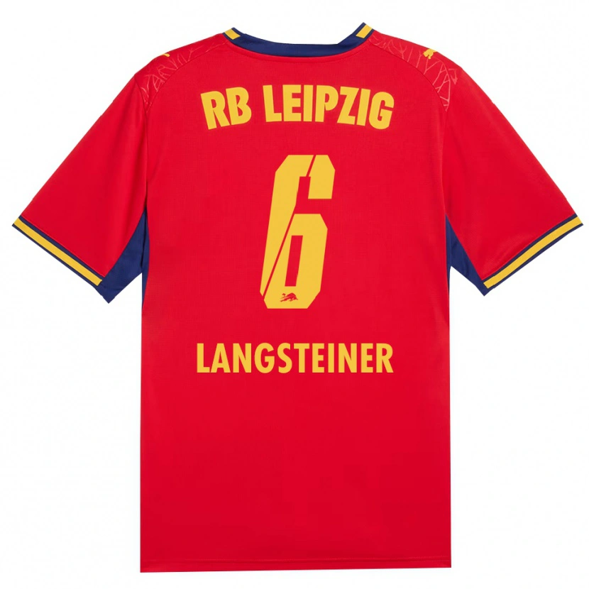 DanxenキッズToni Langsteiner#6レッド イエロー ロイヤルブルーアウェイシャツ2026/27ジャージーユニフォーム