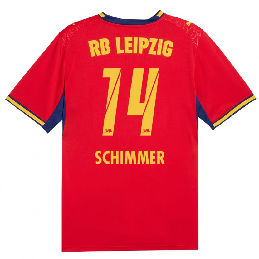 DanxenキッズMarleen Schimmer#14レッド イエロー ロイヤルブルーアウェイシャツ2026/27ジャージーユニフォーム