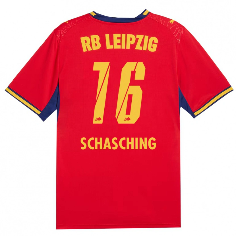 DanxenキッズAnnabel Schasching#16レッド イエロー ロイヤルブルーアウェイシャツ2026/27ジャージーユニフォーム