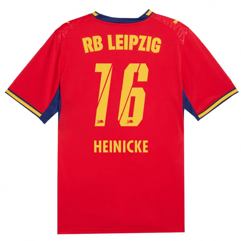 DanxenキッズNiklas Heinicke#16レッド イエロー ロイヤルブルーアウェイシャツ2026/27ジャージーユニフォーム