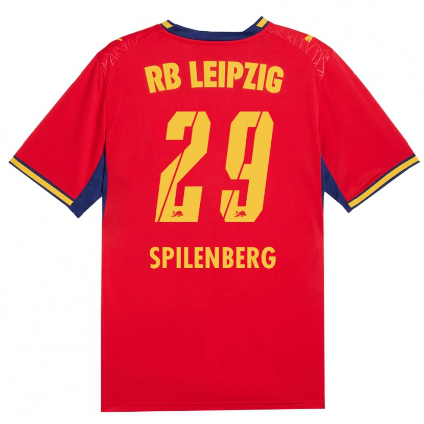 DanxenキッズMaja Spilenberg#29レッド イエロー ロイヤルブルーアウェイシャツ2026/27ジャージーユニフォーム