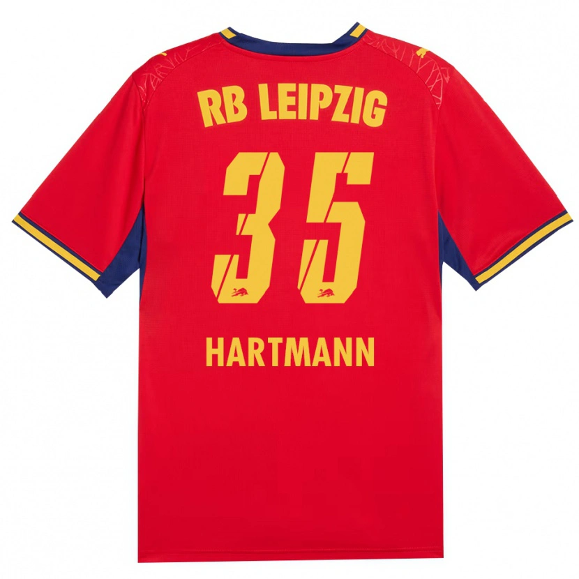 Danxenキッズファブリス・ハートマン#35レッド イエロー ロイヤルブルーアウェイシャツ2026/27ジャージーユニフォーム